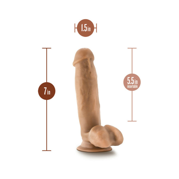 Dr. Mark 7 in. Dildo with Balls Tan
