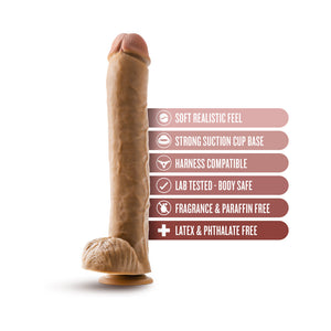 Dr. Michael 14 in. Dildo with Balls Tan