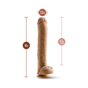 Dr. Michael 14 in. Dildo with Balls Tan