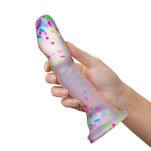 Hanky Panky 7.5 in. Glow-in-the-Dark Silicone Confetti Dildo