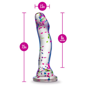 Hanky Panky 7.5 in. Glow-in-the-Dark Silicone Confetti Dildo