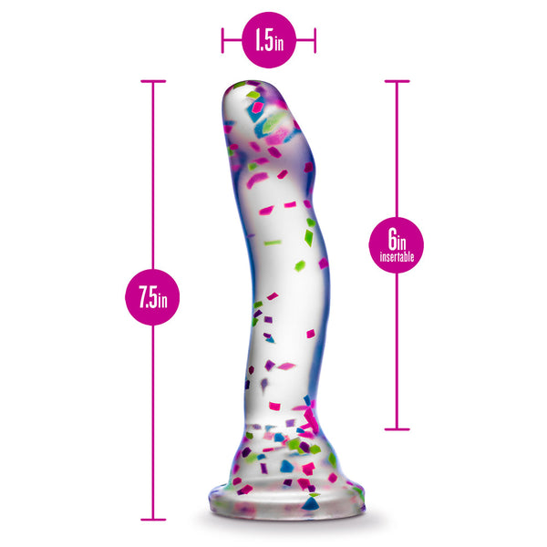 Hanky Panky 7.5 in. Glow-in-the-Dark Silicone Confetti Dildo