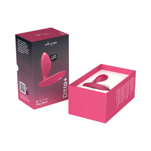 Ditto+ Rechargeable Remote-Controlled Silicone Vibrating Anal Plug Cosmic Pink