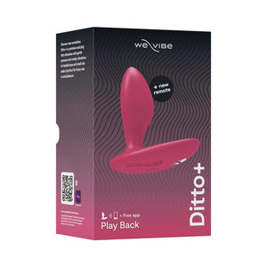 Ditto+ Rechargeable Remote-Controlled Silicone Vibrating Anal Plug Cosmic Pink