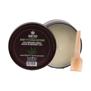 Earthly Body Hemp Seed 3-in-1 Holiday Candle Baby It''s Cold Outside 6 oz.