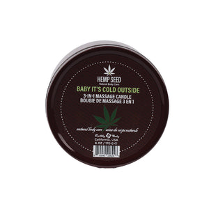 Earthly Body Hemp Seed 3-in-1 Holiday Candle Baby It''s Cold Outside 6 oz.