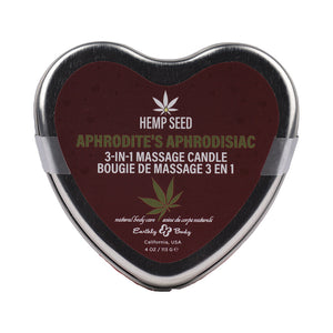 Earthly Body Hemp Seed 3-in-1 Valentines Day Candle Aphrodite''s Aphrodisiac 4 oz.