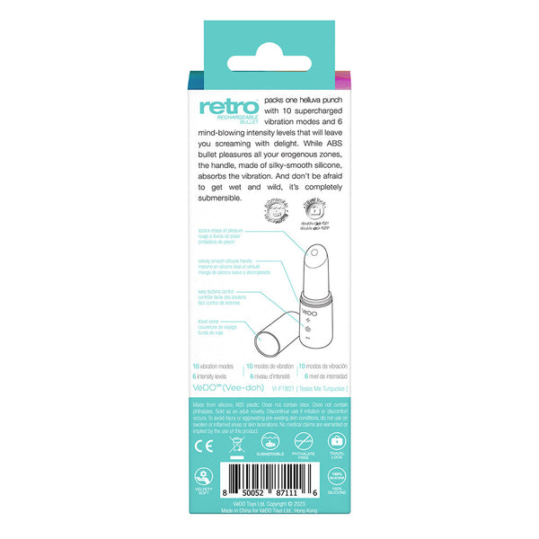 Retro Rechargeable Bullet Turquoise