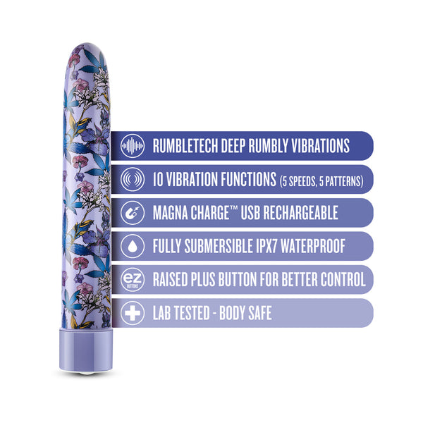 Floradelic Rechargeable 7 in. Vibrator Purple