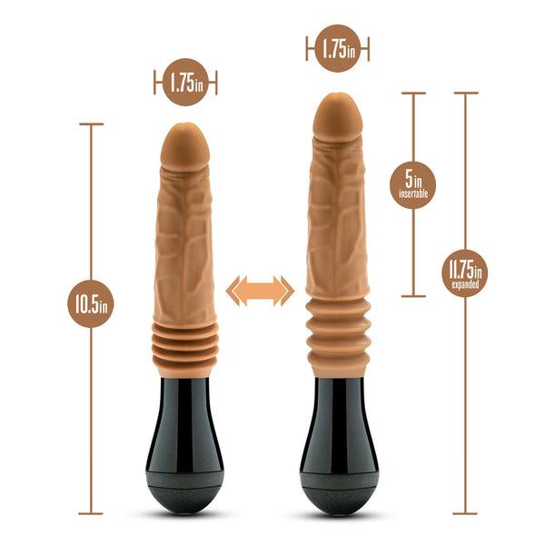 Silicone Dr. Arthur Thrusting Gyrating Vibrating Dildo Tan