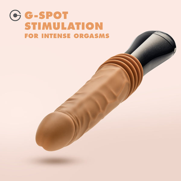 Silicone Dr. Arthur Thrusting Gyrating Vibrating Dildo Tan