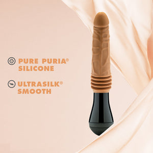 Silicone Dr. Arthur Thrusting Gyrating Vibrating Dildo Tan