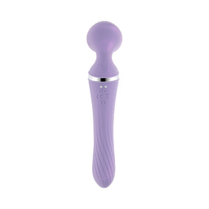 Playboy Vibrato Rechargeable Silicone Dual Ended Wand Vibrator Opal