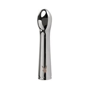 Playboy Swoon Rechargeable Vibrator Aluminum Platinum