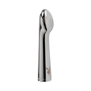 Playboy Swoon Rechargeable Vibrator Aluminum Platinum