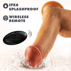 Silicone Dr. Phillips Thrusting Dildo 8.5 in. Tan