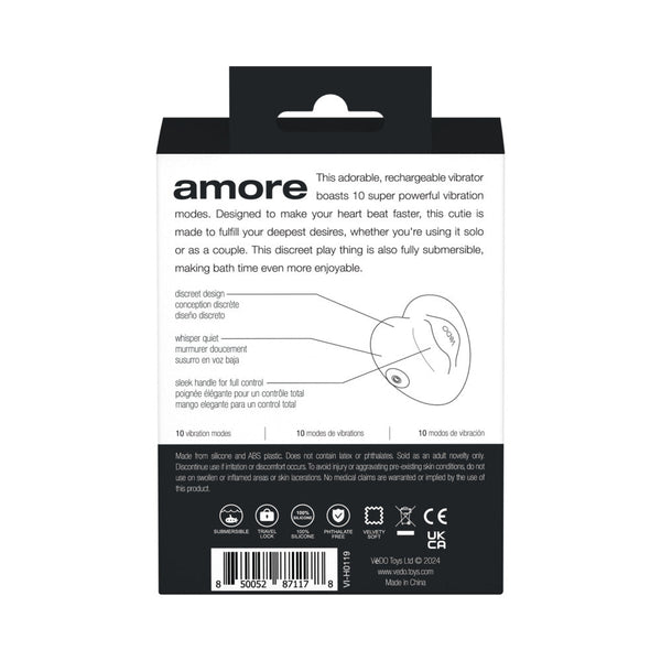 Amore Rechargeable Pleasure Vibe Black