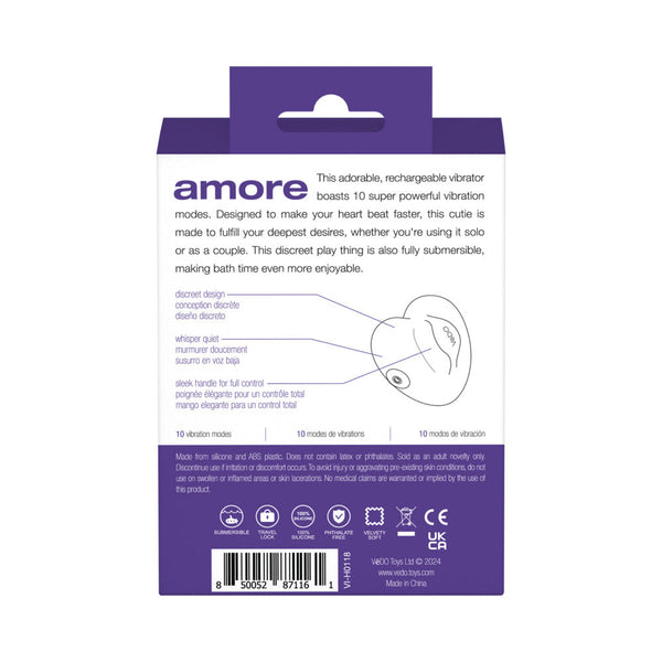 Amore Rechargeable Pleasure Vibe Purple