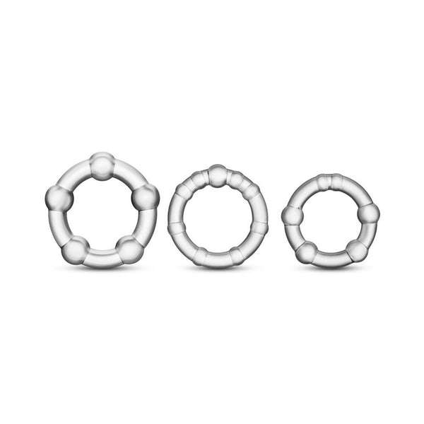 Beaded Cockrings 3-Piece Set Clear