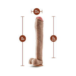 Hung Rider Lil John Realistic 13 in. Dildo with Balls Beige