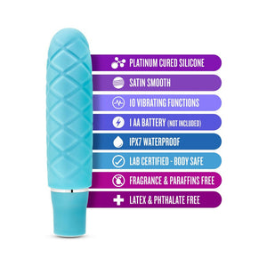 Cozi Mini Silicone Slimline Vibrator Aqua