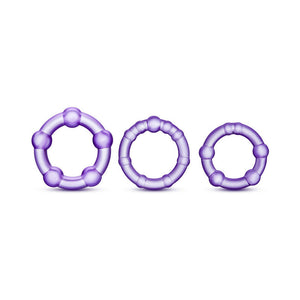 Beaded Cockrings 3-Piece Set Purple