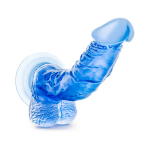 Sweet ''n Hard 7 Realistic 8.5 in. Dildo with Balls Blue