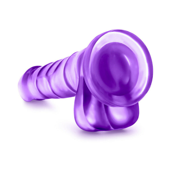 Sweet ''n Hard 4 Realistic 7 in. Dildo with Balls Purple