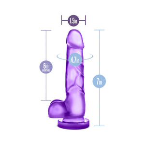 Sweet ''n Hard 4 Realistic 7 in. Dildo with Balls Purple