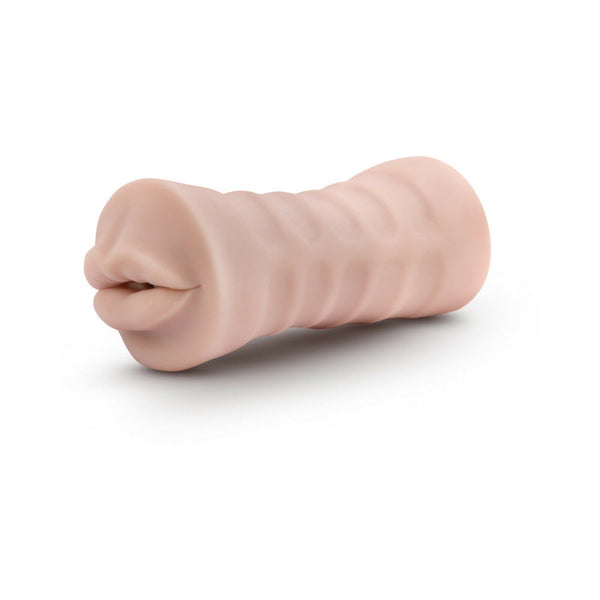 Skye Oral Stroker with Bullet Vibrator Beige