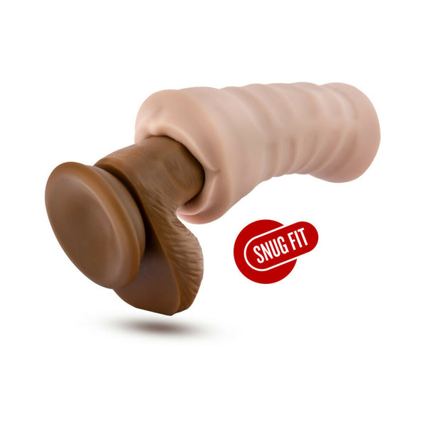 Skye Oral Stroker with Bullet Vibrator Beige