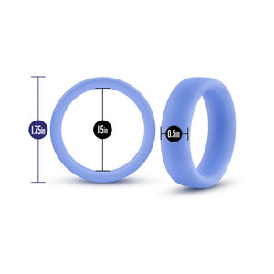 Blush Performance Silicone Glo Cock Ring Blue Glow