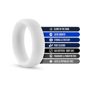 Blush Performance Silicone Glo Cock Ring White Glow