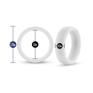 Blush Performance Silicone Glo Cock Ring White Glow