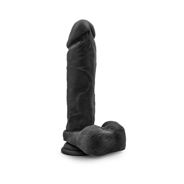 Bold Massive 9 in. Posable Dual Density Dildo with Balls Black