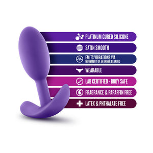 Wearable Vibra Slim Plug Small Purple