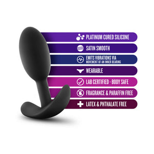 Wearable Vibra Slim Plug Small Black