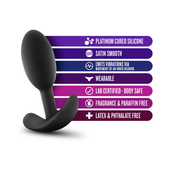 Wearable Vibra Slim Plug Small Black