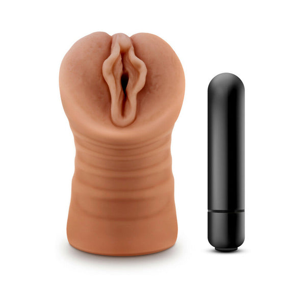 Sofia Vagina Stroker with Bullet Vibrator Tan