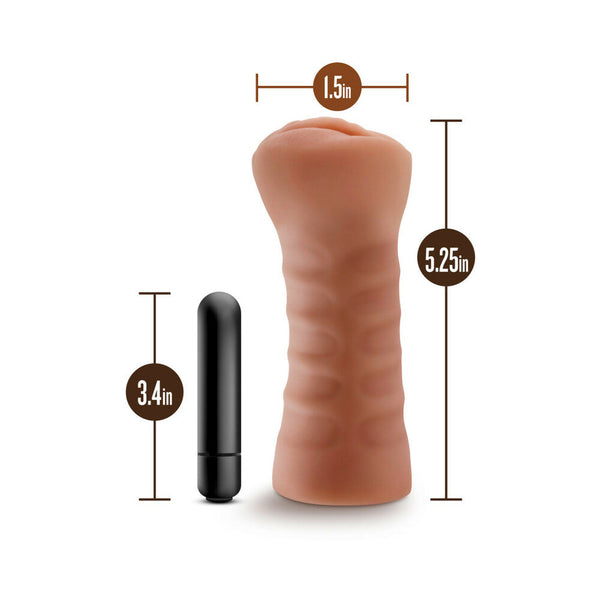 Sofia Vagina Stroker with Bullet Vibrator Tan