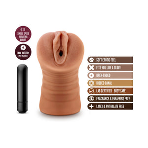 Julieta Vagina Stroker with Bullet Vibrator Tan