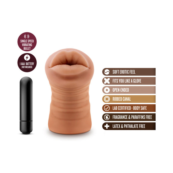 Isabella Oral Stroker with Bullet Vibrator Tan