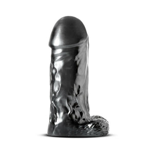 Jet Destroyer Realistic 10 in. Dildo with Balls Carbon Metallic Black