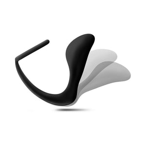 Silicone Cock Ring Plug Black