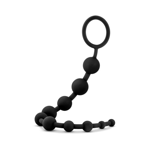 Silicone 10 Anal Beads Black