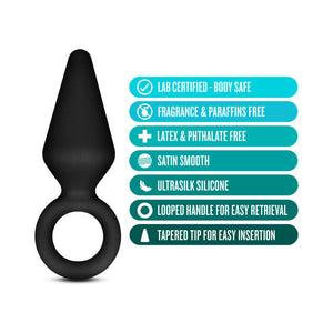 Silicone Loop Plug Small Black