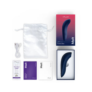 Melt Rechargeable Silicone Pleasure Air Clitoral Stimulator Midnight Blue