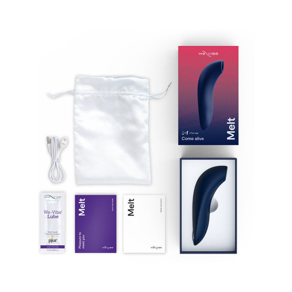 Melt Rechargeable Silicone Pleasure Air Clitoral Stimulator Midnight Blue