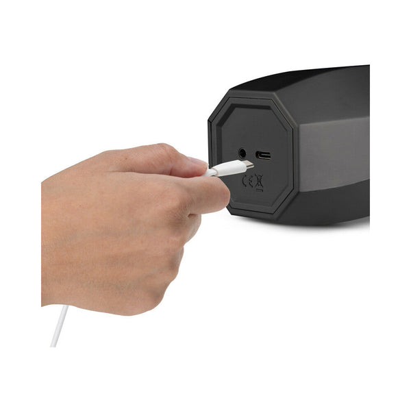 Storm Rechargeable Vibrating Suction Masturbator Black