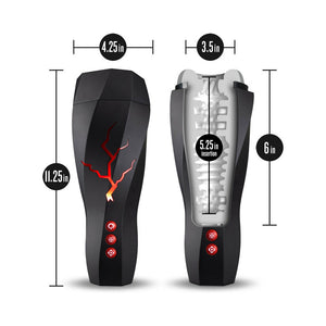 Storm Rechargeable Vibrating Suction Masturbator Black
